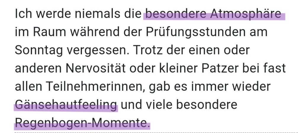 Feedback SeelenSport Ausbildung